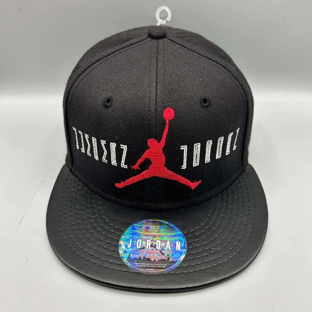 Air Jordan True J11 Hat Men 7 Black Embroidered Jumpman Fitted Cap